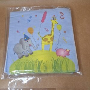 Servilleta Elefante y Girafa de Cumpleaños