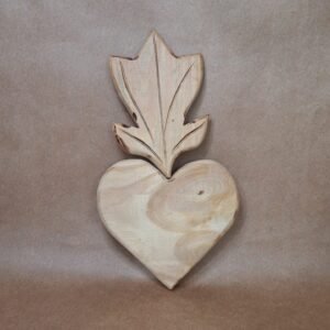 Corazon de Madera con Llamas